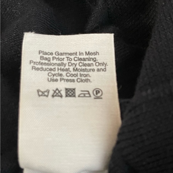 DKNY black cotton button down cardigan with beading size Large - Picture 7 of 7